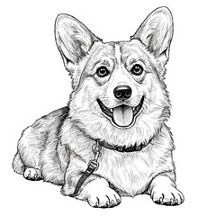 puppy, dog, cute, cartoon, vector, clipart, lineart, pet, animal, illustration, sketch, drawing, adorable, fluffy, happy, ears, tail, paws, playful, friendly, kawaii, child, kids, coloring, outline, c