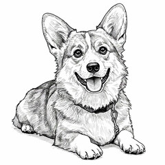 puppy, dog, cute, cartoon, vector, clipart, lineart, pet, animal, illustration, sketch, drawing, adorable, fluffy, happy, ears, tail, paws, playful, friendly, kawaii, child, kids, coloring, outline, c