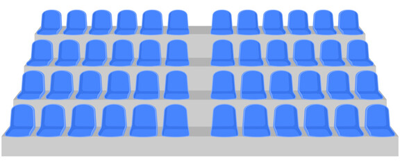 seats for match spectators vector illustration isolated on white background. © Zhee-Graphic