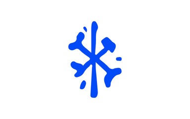 abstract blue flower  DOODLE