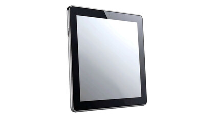 Modern Digital Tablet with Blank Screen on White Background.