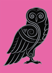 owl on a branch Vector T shirt Design