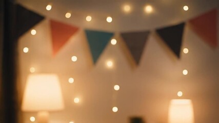 Friends Toasting Red Cups at a Party with String Lights