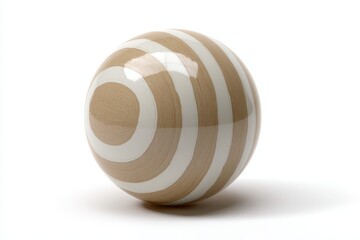 Obraz premium Sphere with vertical woven stripes in earth tones