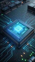 Electronic circuit board with processor and electronic components on a motherboard