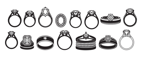 Collection of vintage ornate decorative bottle and jar shapes with blank labels isolated on transparent background