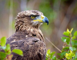Obraz premium Close-up of a brown bird of prey