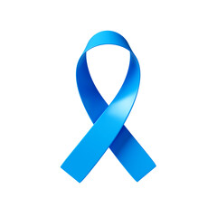 La&ccedil;o de Novembro Azul Elemento 3D isolado	
