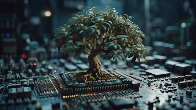 A Tree Grows on a Circuit Board The Intersection of Nature and Technology