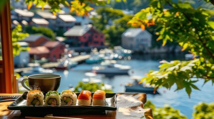 Sushi view outdoor dining