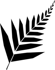 Elegant black fern frond design symbolizing nature, growth, and organic beauty for modern branding and natural themes.