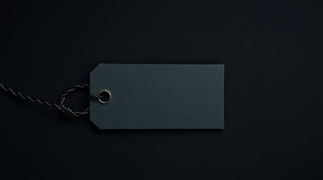 Black Swing Tag With Satin Ribbon