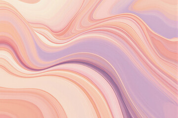 Obraz premium Abstract flowing pastel waves in peach, pink, and lavender