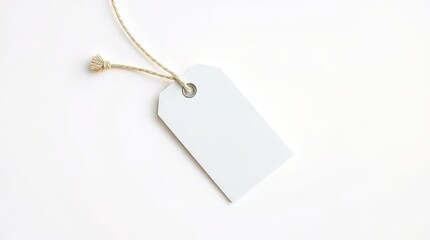 Clothing swing ticket with cotton cord and soft shadow