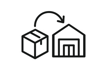 Reverse Logistics — Package Return Flow Icon
