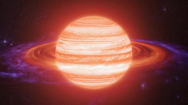 A red supergiant shedding outer layers into space 
