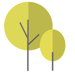 Flat Design Simple Tree Illustration Plant Nature Environment Element Graphic