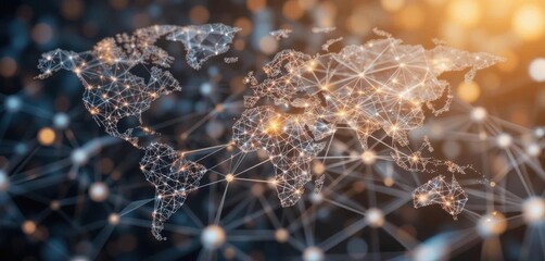 A Network of Interconnected Geometric Shapes  A Single Push Creates Movement