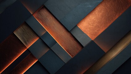 Abstract geometric pattern of dark and warm tones