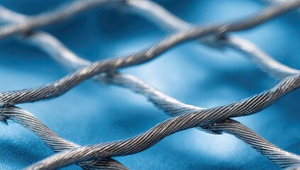 Close-up of metal wire mesh