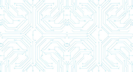Abstract circuit board design with lines and nodes, perfect for tech, data, and digital concepts, clean and modern look