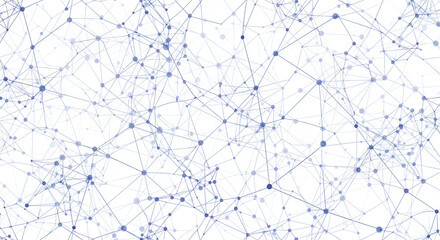 Abstract network of interconnected dots and lines illustrating data, connections, and digital technology