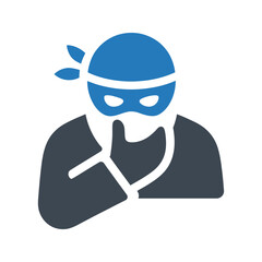 Obraz premium Criminal icon. Thief with mask, stealth icon