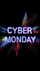 Online shopping  sales discount black friday cyber monday slogan text advertisements vertical background