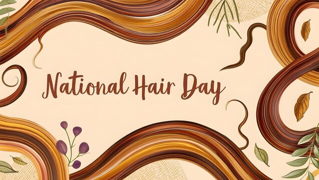 Stylish Typography Banner for Hair Day Festival