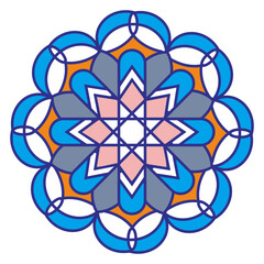 ornamental mandala snowflake