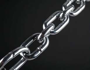 Obraz premium Close-up of metallic chain