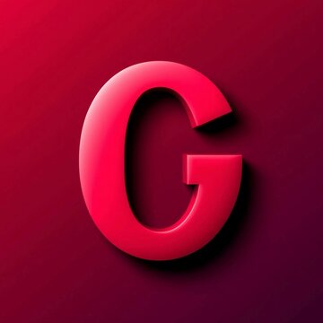 3d red G, 3d, symbol, sign G, 3d symbol g