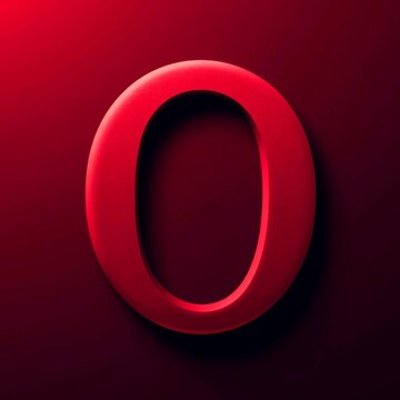 3d red circle, 3d, symbol, sign O, 3d symbol o