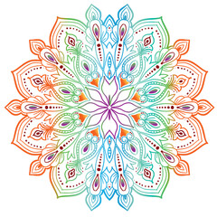colorful mandala design in illustrator