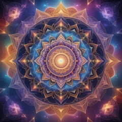 Intricate mandala in space