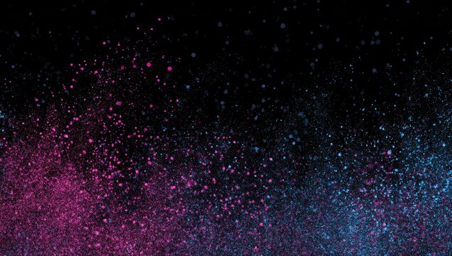 Abstract powder explosion in vibrant pink and blue - Powered by Adobe