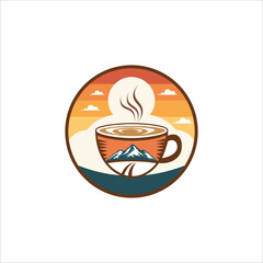 Creative Coffee Cup Logo for Beverage Brand
