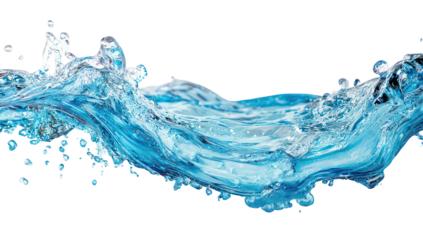 Blue Water Splash Wave Abstract Background