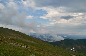 Beautiful Carpathian mountains in Ukraine