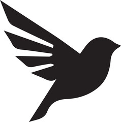 Geometric Abstract Flying Bird Icon – Minimal Polygon Shape Animal Silhouette for Logo and Design