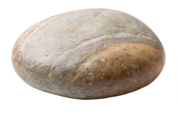 Smooth pebble isolated on transparent background, a natural stone with a calming presence, perfect for zen gardens and peaceful compositions