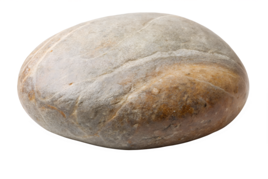 Smooth pebble isolated on transparent background, a natural stone with a calming presence, perfect for zen gardens and peaceful compositions