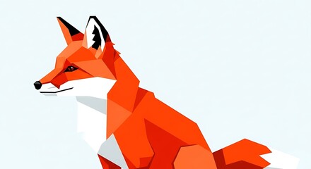 Obraz premium Geometric Fox Portrait. (2)