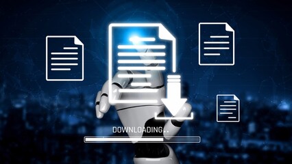 AI facilitates digital document downloading and data access with optimized transfer process,...