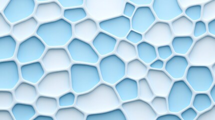Obraz premium Abstract geometric background interconnected blue and white shapes pattern
