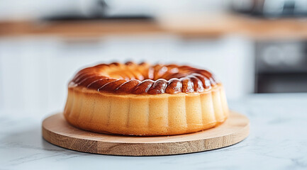 chocolate cake on a wooden table