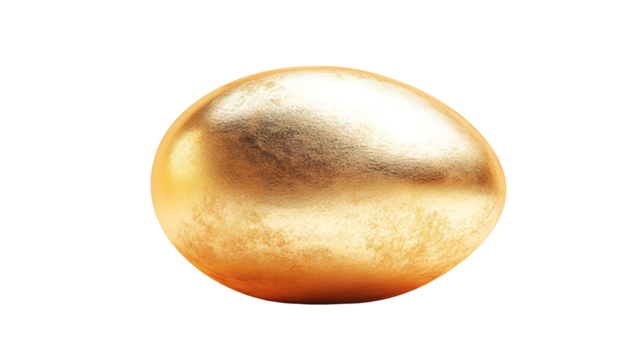 Golden Sphere on Transparent Background Represents Treasure Search Location