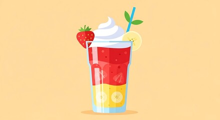 Fruit smoothie drink. (1)