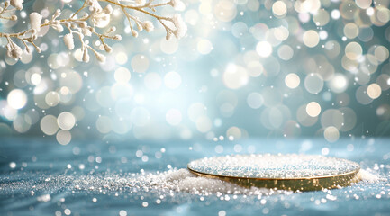 christmas background with snow