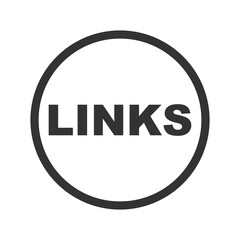 Button links icon isolated on transparent background